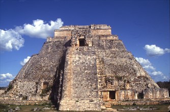 View of the 'Pyramid of the Magician' at Uxmal