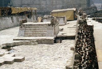 View of the excavations in 1983 in Mexico City