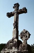 Church cross at San Felipe de los Alzati, south of Cuidad Hidalgo