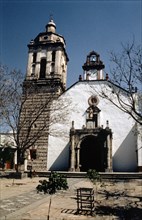 Facade of church at Zinapecuaro, dating from c