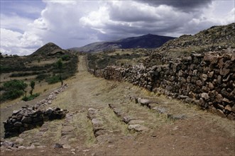 Pre-Inca city of Pikillacta in the valley of Cuzco