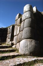 Example of a defensive wall-corner and stone fitting at Sacsahuaman