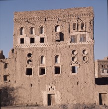 Ruins of multi-storeyed house in a village near San'a