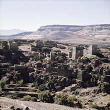 View of a village near Shibam in the Wadi Hadhramaut