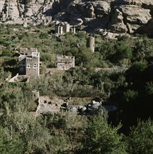 View of a village in the Wadi Hadhramaut