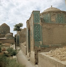 The Shah-i-Zindeh or Living King necropolis, Samarkand, the burial place of most of the Timurid princes