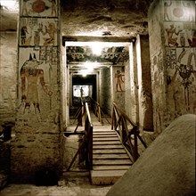View of the hallway leading to the tomb (KV 9) of Ramesses VI