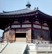 Yumedono (octagonal hall) of the Horyu temple complex