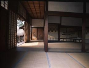 The interior of a guest house (kakuden) at the Shugaku-in Imperial Villa