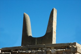 The bull horns one of the sacred symbols of the Minoan religion