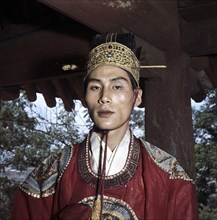 A Korean man in traditional dress