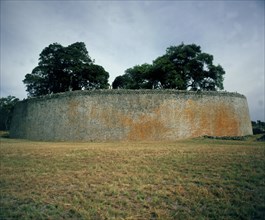 The fortification wall of great Zimbabwe