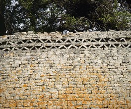 Detail of the upper structure of the fortification wall from great Zimbabwe
