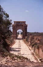 The arches of Severus and Trajan at Leptis Magna