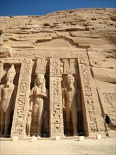 Reliefs from the temple of Hathor and Nefertari, know as the Small Temple at Abu Simbel