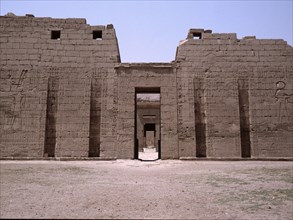 The entrance to the mortuary temple of Ramesses III at Medinet Habu