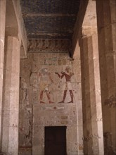 A wall painting in the Chapel of Anubis at the temple of Hatshepsut