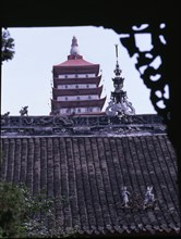 The Sheli pagoda at the Baoguangsi (Divine Light) monastery 18 km north of Chengdu at Xindu