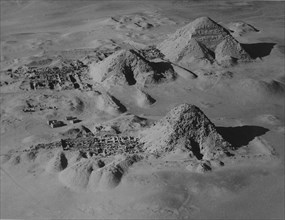 The Saqqara pyramids, photographed in the 1920's