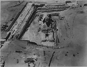 The Giza Sphinx, photographed in the 1920's