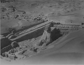 The Giza Sphinx, photographed in the 1920's