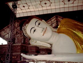 The Shwelthalyaung Buddha, the second largest in Buddha in the world