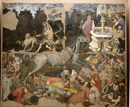Fresco by an anonymous painter depicting 'The Triumph of Death'