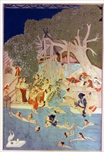 Illustration of an episode from the Bhagavad Purana