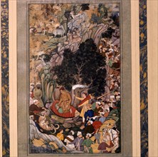 An illustration to a manuscript of Akbarnama, or 'The History of 'Akbar'