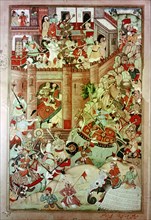 A 16th century illustration of a 14th century Persian story 'The History of the Mongols'