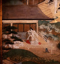 Detail from a screen attributed to the studio of Tawaraya Sotatsu