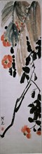 Painting by Ch'i Pai shih: 'Leaves of the Banana tree, Flowers of the Tea' (hanging scroll)