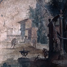 Paintings which depicted romantic landscapes of rustic shrines and sacred trees were a popular theme in decorated Roman interiors