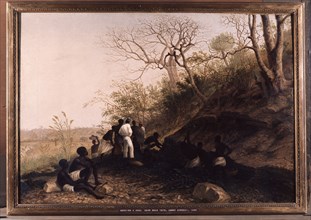 Working a Coal Seam near Tete, Lower Zambezi' by Thomas Baines (27/11/1820   8/5/1875), an English artist and explorer of British colonial southern Africa and Australia