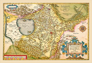 Map of Italy Near Florence 1602