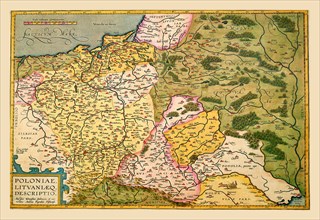 Map of Poland and Eastern Europe 1602