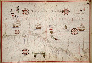 Portolan map of the African Coast 1590