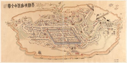 Map of Tianjin, China 1899