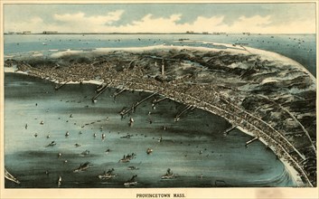 Harbor with ships at Provincetown, Massachusetts 1910 1910