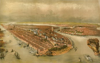 Manhattan Island, New York 1874