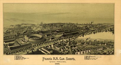 Pennsylvania Railroad Machine shops in Altoona, Pennsylvania 1895 1895