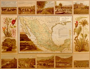 Agricultural Map of Mexico 1885