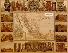 Archaeological Map of Mexico 1885