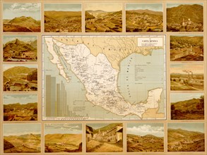 Minerological Map of Mexico 1885