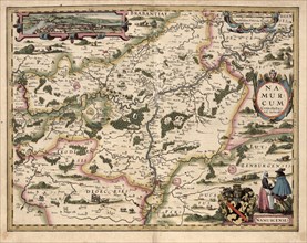 Map of Belgium & Namur 1622