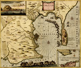 Straits & Defenses at Gibraltar - 1700 1700