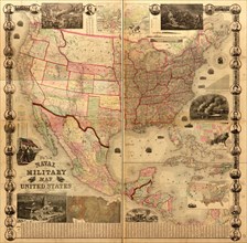 Naval Military Map of the United States - 1862