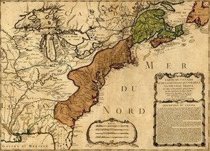 Canada to Louisiana, Eastern USA - 1756 1756