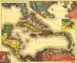 Evening Post map of the West Indies. - 1898 1898