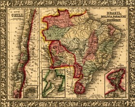 Brazil, Bolivia, Paraguay, Uruguay, Chili - 1870 1870